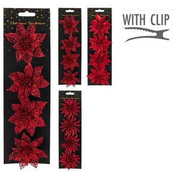 Квітка на кліпсі Mondex 4шт в асортименті - купить, цены на Auchan - фото 1