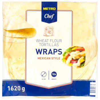 Metro Chef Wheat Tortillas 30cm 18pcs 1620g
