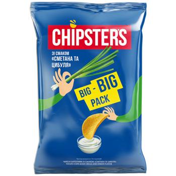 Чипси картопляні Chipsters смак сметана з цибулею 170г - купити, ціни на - фото 1