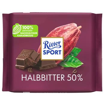 Шоколад черный Ritter Sport 50% 100г - купить, цены на NOVUS - фото 1