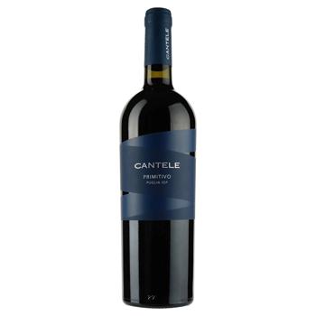 Вино Cantele Primitivo Salento красное сухое 14% 0,75л
