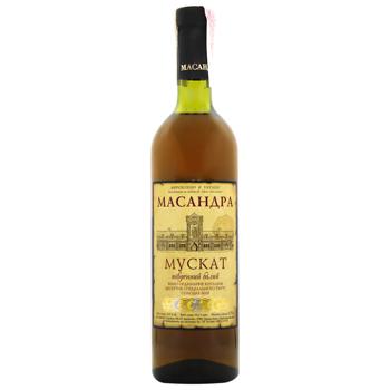 Masandra Muscat Southern White Sweet Wine 16% 0.75l - buy, prices for ULTRAMARKET - photo 1