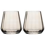 Ardesto Black Mars Altair Set of Low Golden Glasses 2pcs 420ml