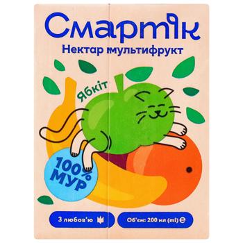 Нектар Smartik мультифрукт с мякотью и сахаром 200мл - купить, цены на КОСМОС - фото 2