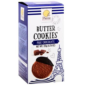 Печиво Pierre Biscuiterie вершкове з молочним шоколадом 135г - купити, ціни на - фото 2