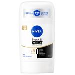 Антиперспирант твердый Nivea Black&White Invisible Silky Smooth 50мл