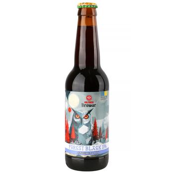 Пиво Volynski Browar Forest Black IPA темное нефильтрованное 7,3% 0,35л - купить, цены на Эпицентр FOOD - фото 1