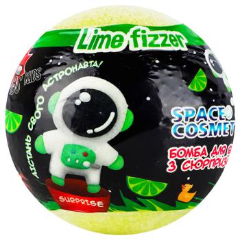 Бомба для ванн Lime fizzer Space Cosmetic с сюрпризом 100г - купить, цены на Торба - фото 1