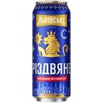 Пиво Львовское Рождественское темное 4,2% 0,48л