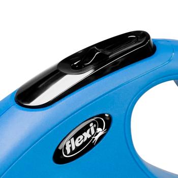 Поводок-рулетка Flexi New Classic с лентой S до 15кг 5м синий - купить, цены на MasterZoo - фото 3