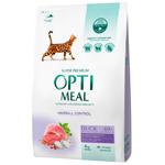 Optimeal Dry Food with Duck for Hairball Control in Cats 4kg