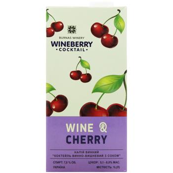 Напій винний WineBerry Вишня червоний 7,8% 1л - купити, ціни на NOVUS - фото 2