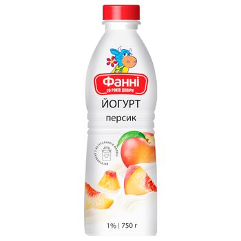 Йогурт Фанні Персик питьевой 1% 750г - купить, цены на Идеал - фото 1