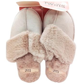 Twins 10964 HS-LUХ Сorduroy Gray Women's Slippers s.40