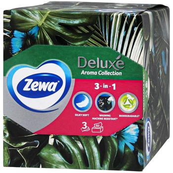Салфетки косметические Zewa Deluxe Aroma Collection 60шт - купить, цены на КОСМОС - фото 3