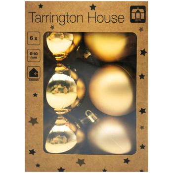 Tarrington House Gold Christmas Tree Ball 6cm 6pcs - buy, prices for METRO - photo 2