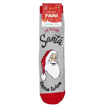 Moi Faini Christmas Men's Socks s.41-43 Grey - buy, prices for NOVUS - photo 1