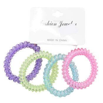 Гумки-пружинки для волосся 4шт 3127-12 - купити, ціни на КОСМОС - фото 1