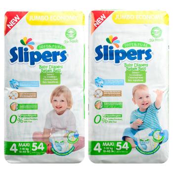 Slipers J-204 Maxi Jumbo 4 Diapers 7-18kg 54pcs - buy, prices for COSMOS - photo 1