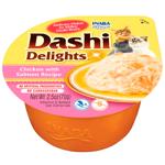 Ласощі для котів Inaba Dashi Delights з куркою та лососем 70г