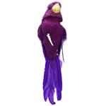 Parrot Purple Decorative Bird 32cm