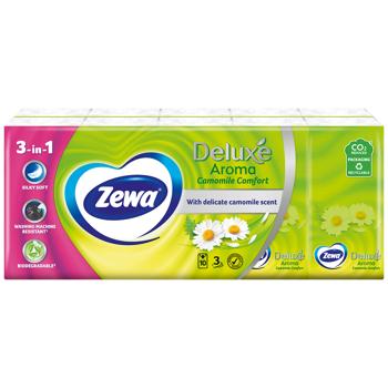 Zewa Deluxe Handkerchiefs with chamomile aroma 3 layers 10pcs