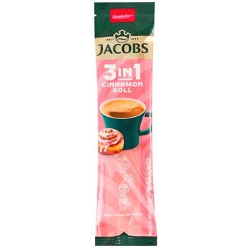 Кавовий напій Jacobs Cinnamon Roll 3в1 11.2г - купити, ціни на ULTRAMARKET - фото 1