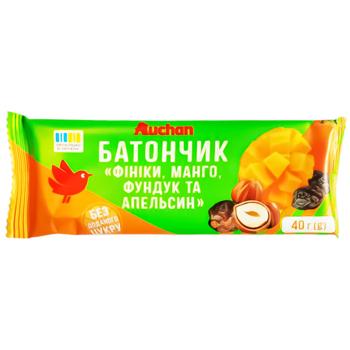 Auchan Dates, Mango, Hazelnut and Orange Bar 40g - buy, prices for Auchan - photo 1