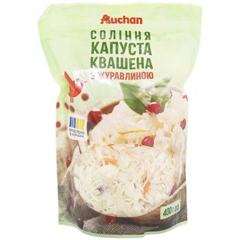 Капуста Auchan квашена з журавлиною 400г - купити, ціни на - фото 1