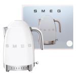 Чайник Smeg 50х 3D електричний з регулятором температури білий 1,7л