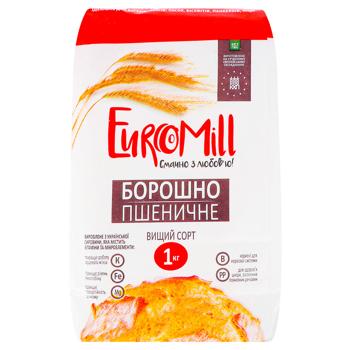 Борошно EuroMill пшеничне вищий сорт 1кг - купити, ціни на ULTRAMARKET - фото 1