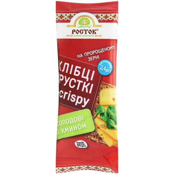 Хлібці хрусткі U-Crispy на пророщеному зерні солодові з кмином 60г - купить, цены на Auchan - фото 1