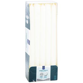 Metro Professional White Dinner Candles 22x240mm 10pcs - buy, prices for METRO - photo 2