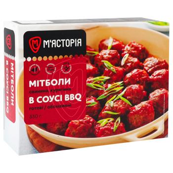 Митболы Мястория в соусе BBQ готовые обжаренные 330г - купить, цены на - фото 1