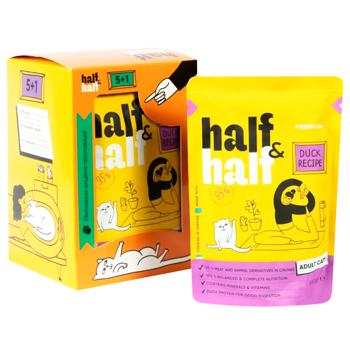 Half&Half Wet Food with Duck for Adult Cats 5+1pcs x 100g - buy, prices for MasterZoo - photo 1