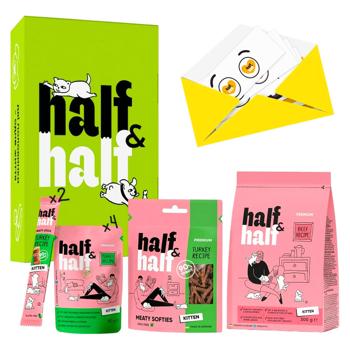 Набір кормів і ласощів для кошенят Half&Half Здоровий ріст і розвиток 760 г - асорті - купити, ціни на MasterZoo - фото 1