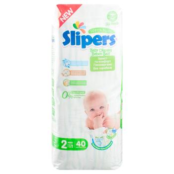 Slipers T-202 Twins 2 Diapers 3-6kg 40pcs - buy, prices for COSMOS - photo 2