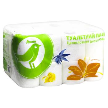 Туалетная бумага Auchan 2-слойная 16шт - купить, цены на Auchan - фото 2
