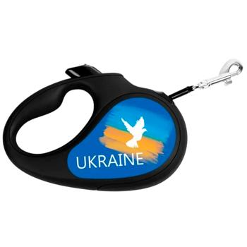 Повідець-рулетка Waudog R-leash зі стрічкою S до 15кг 5м з малюнком прапор - купити, ціни на MasterZoo - фото 2