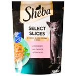 Корм вологий Sheba Select Slices з лососем для котів 85г
