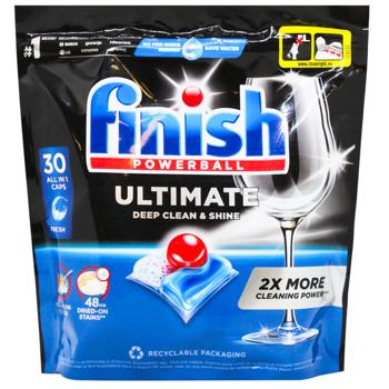 Finish Ultimate Fresh All in 1 Dishwasher Tablets 30pcs - buy, prices for Ideal - photo 1