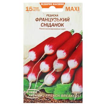 Насіння Насіння України Maxi Редиска Французький сніданок 15г - купити, ціни на МегаМаркет - фото 1