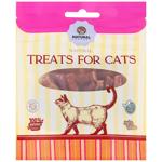 Лакомства для кошек Natural с говядиной, курицей и льном 35г