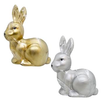 Кролик золото-срібло 15*14см - купити, ціни на ULTRAMARKET - фото 1