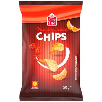 Fine Life Paprika Taste Potato Chips 50g