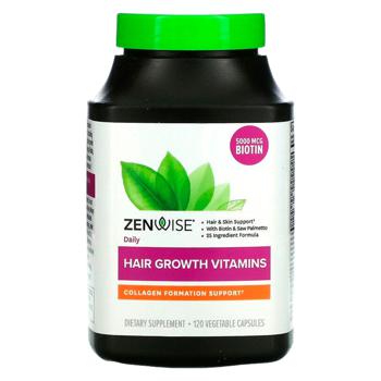 Вітаміни для росту волосся, Hair Growth Vitamins, Zenwise Health, 120 вегетаріанських капсул - купить, цены на Biotus - фото 1