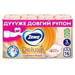 Туалетная бумага Zewa Deluxe Персик 3-слойная 16шт