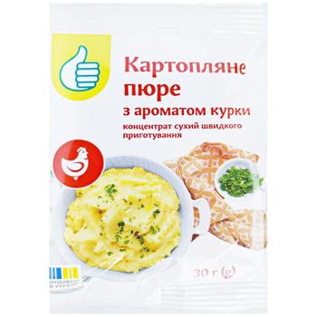 Картофельное пюре Auchan со вкусом курицы 30г