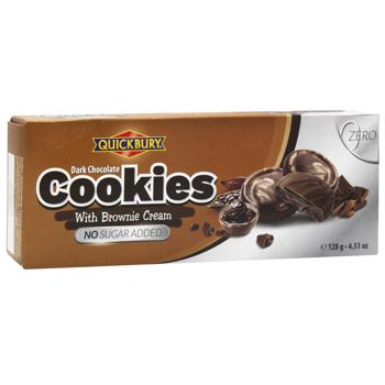 Печенье Quickbury с темным шоколадом и кремом брауни 128г - купить, цены на - фото 3