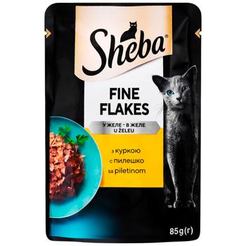 Корм вологий Sheba Fine Flakes з куркою для котів 85г